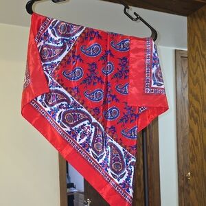 Red Paisley Bandana Scarf